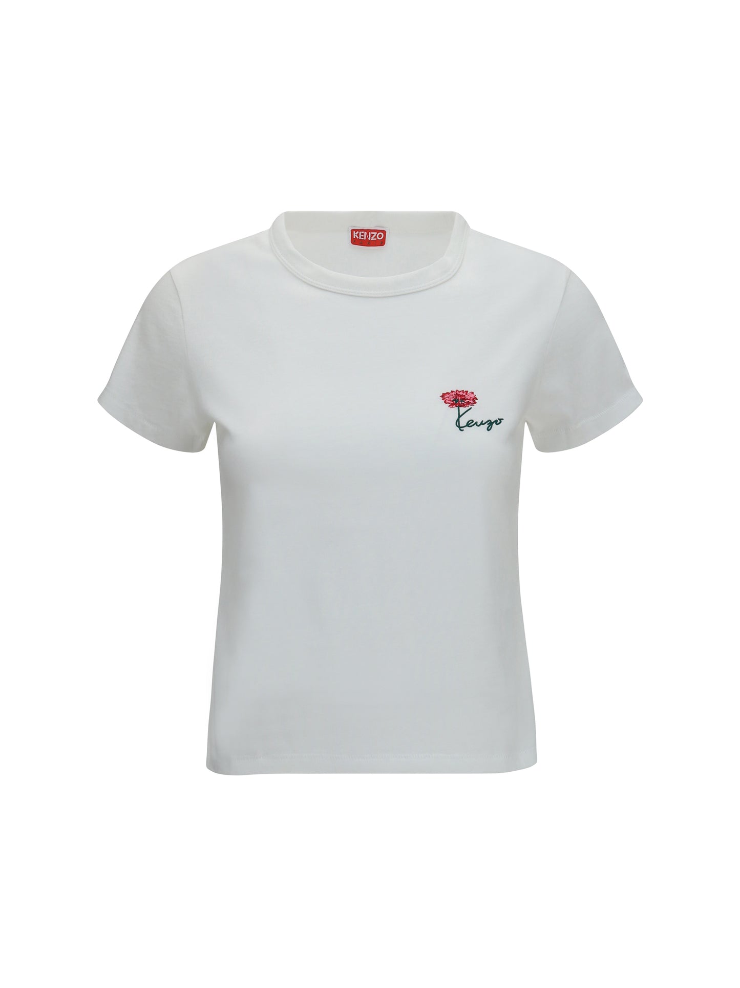 KENZO Kenzo Tulip embroidered cotton T-shirt