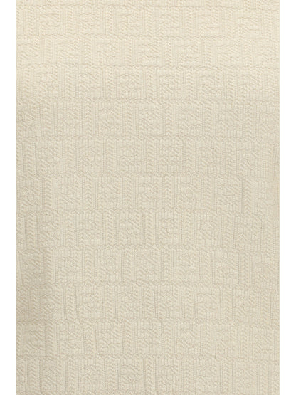 FENDI Cotton and silk crewneck Sweater with FF motif