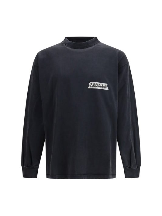 BALENCIAGA Long-sleeve Masking Tape T-shirt