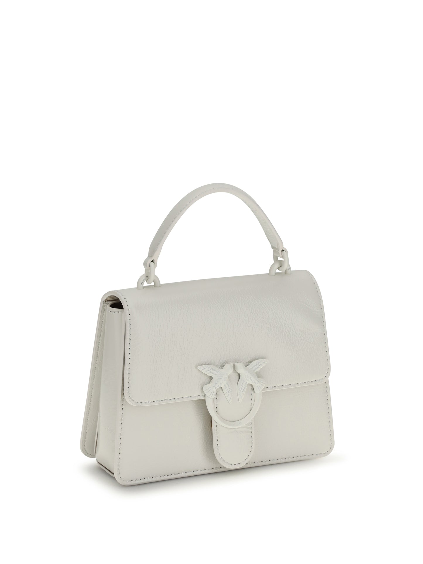 PINKO Shiny leather Love One Top mini Handbag