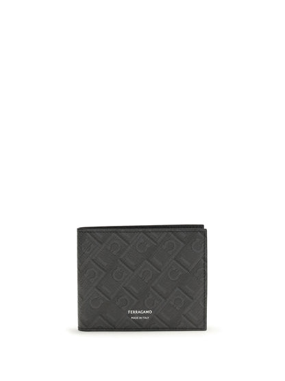 Ferragamo Monogram Wallet - Grey Patterned Medium