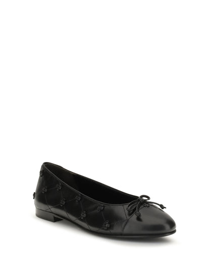 Tory Burch Bunny knot pointed Ballerinas - Perfect Black / Perfect Black