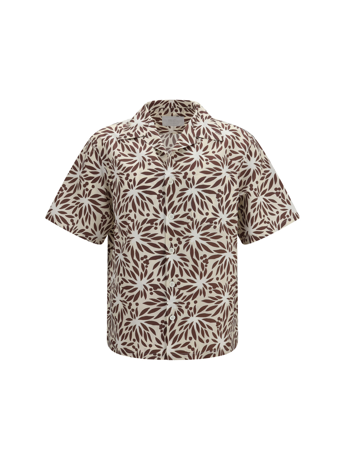 Prada Printed cotton bowling Shirt - Naturale+Bianco