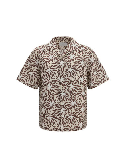 Prada Printed cotton bowling Shirt - Naturale+Bianco