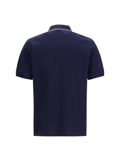 BRUNELLO CUCINELLI Polo in cotton jersey with short sleeves