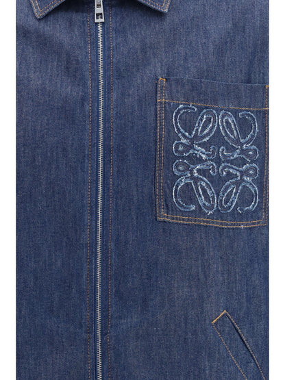 Loewe Cotton zip Jacket - Denim Blue