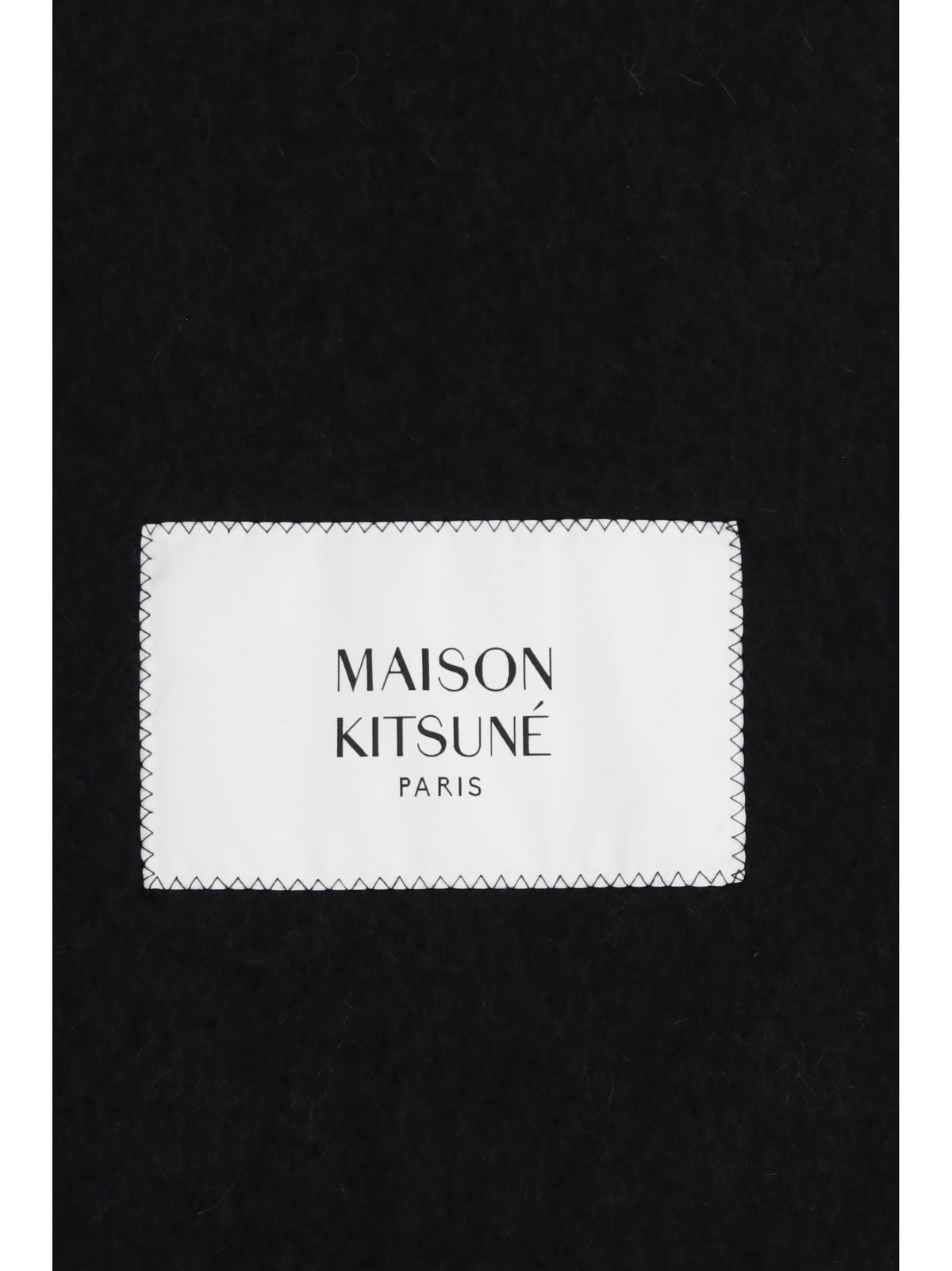 Maison Kitsuné Baby alpaca Scarf - Black