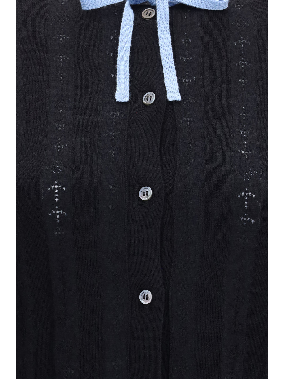 Marni Wool and silk Cardigan with bow - Black