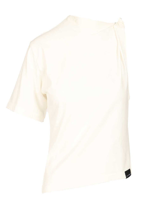 Courreges Asymmetric T-Shirt - White