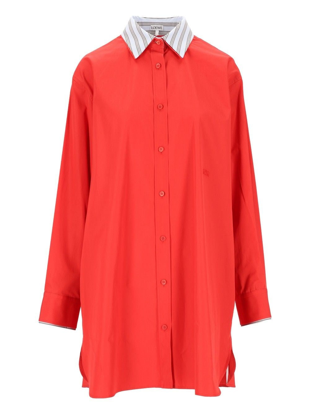Loewe Mini Poplin Shirt Dress - Red