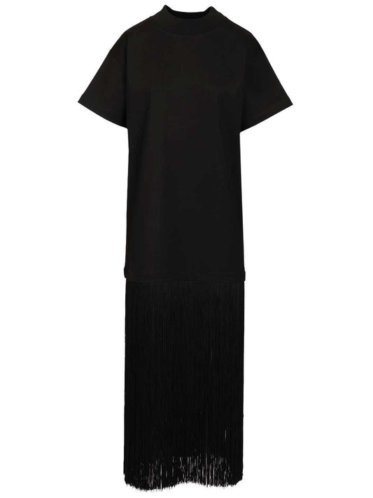 ALAÏA Cotton T-Shirt With Fringes