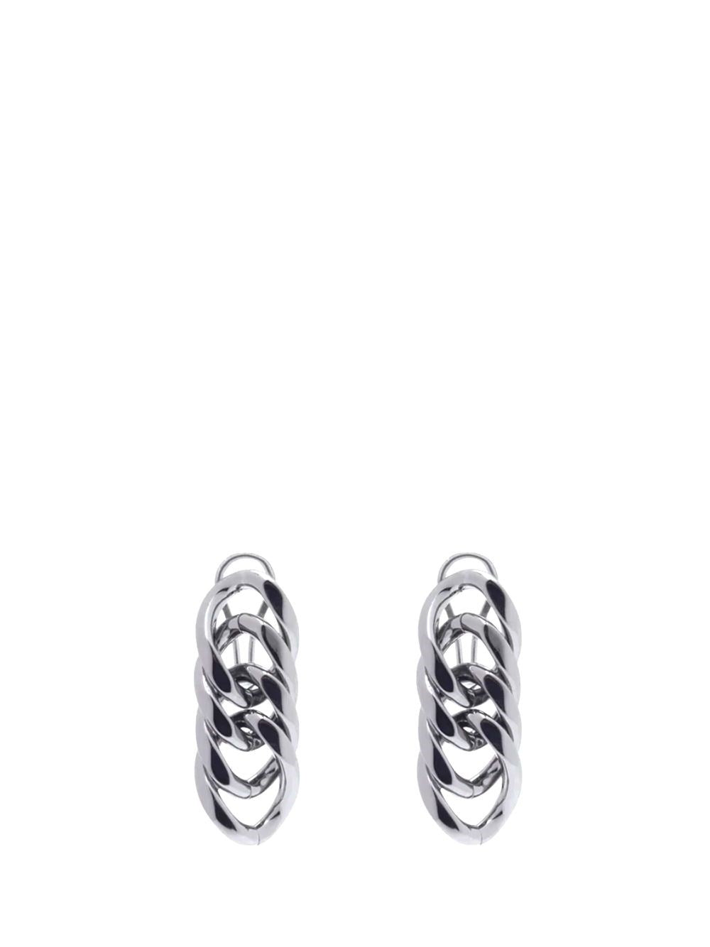 Sharra Pagano "Chain Essential" Earrings - Silver