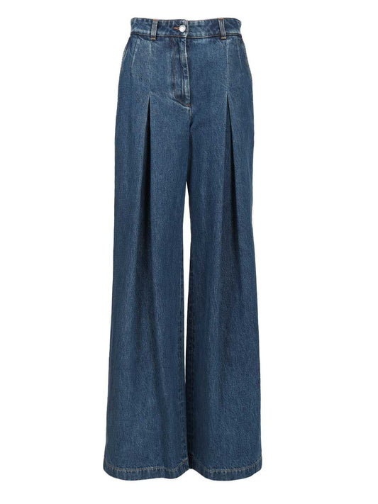 Dolce & Gabbana Wide Leg Trousers - Blue