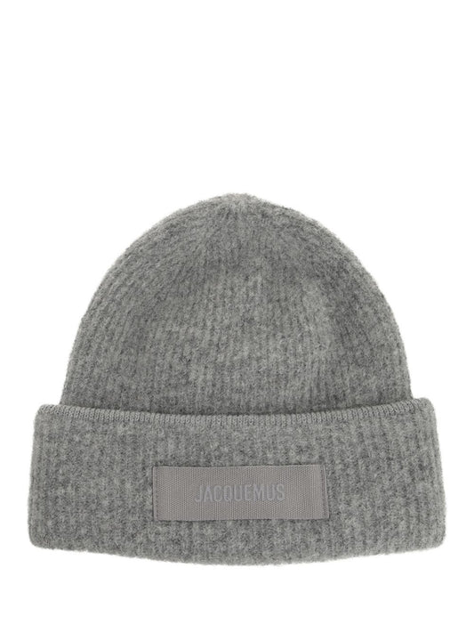 Jacquemus "Le Bonnet" Alpaca Hat - Grey