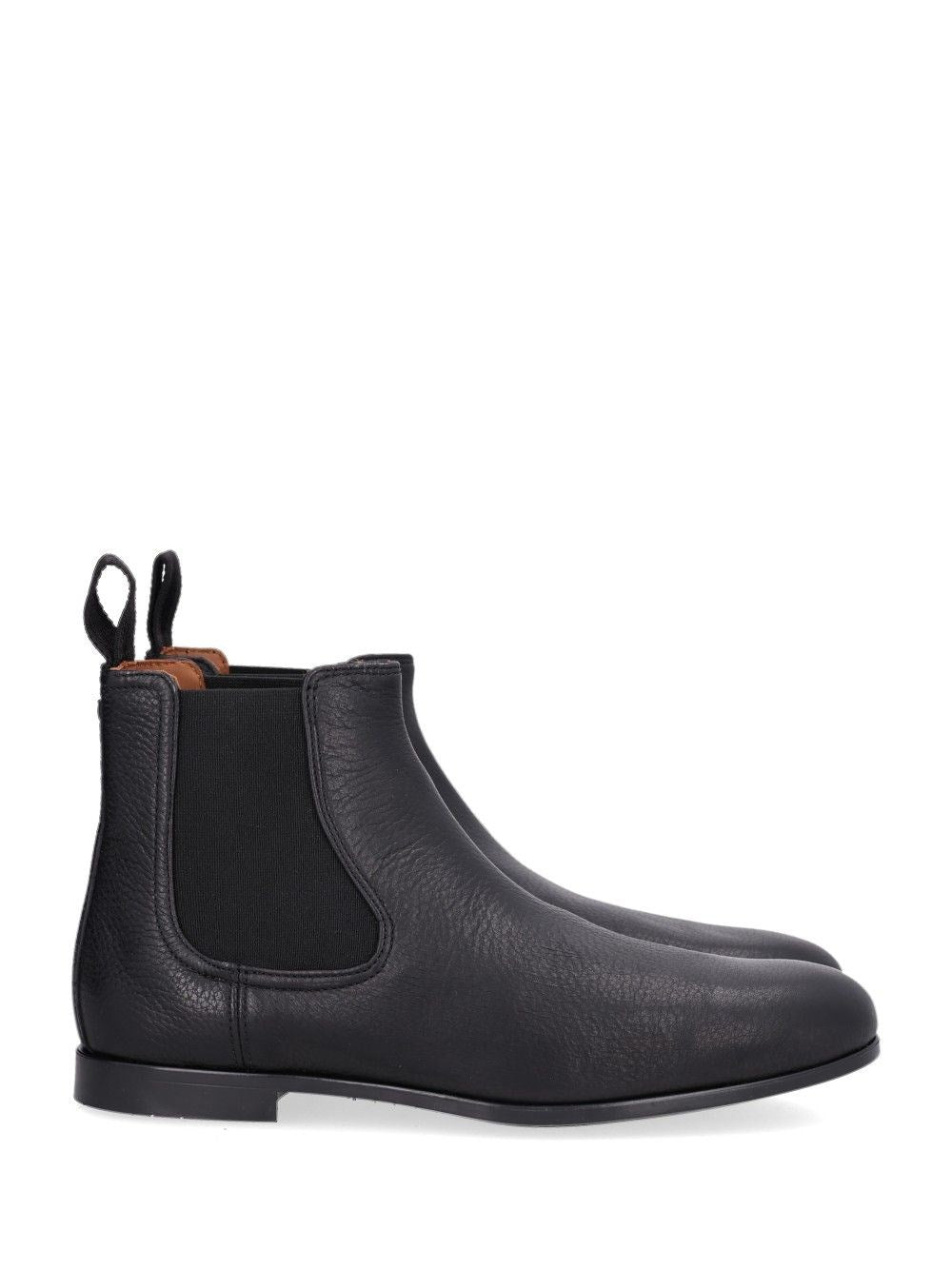 Ferragamo Deerskin Chelsea Boots - Black