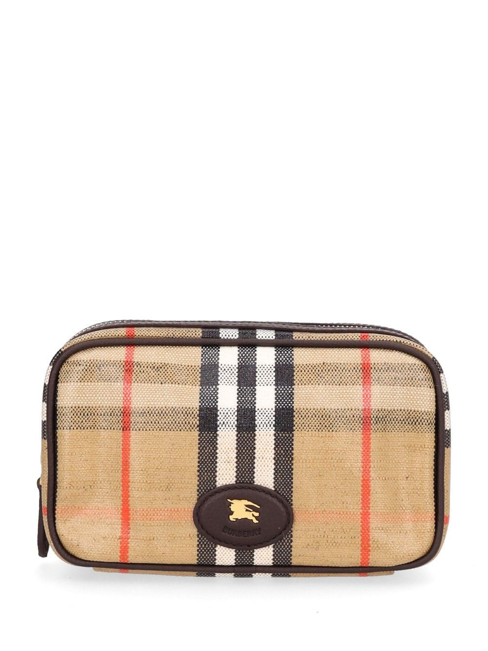 Burberry "Highlands" Make-Up Pouch - Beige