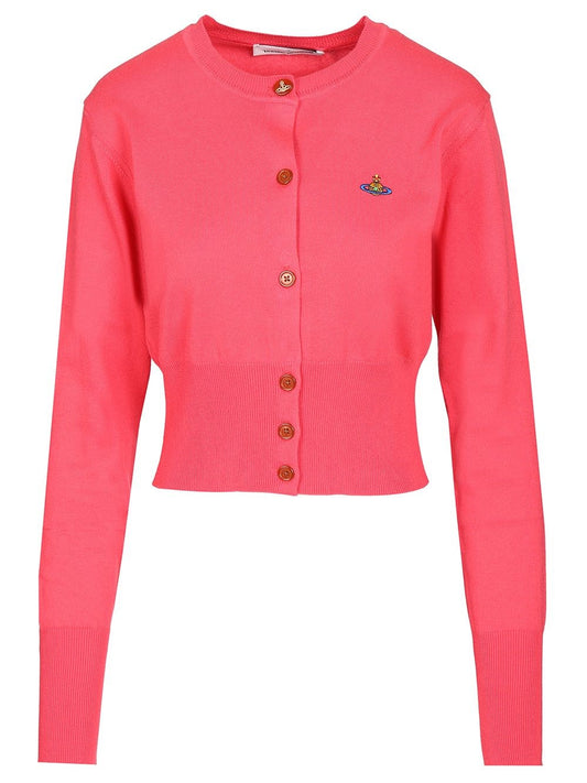 Vivienne Westwood "Bea" Cropped Cardigan - Red