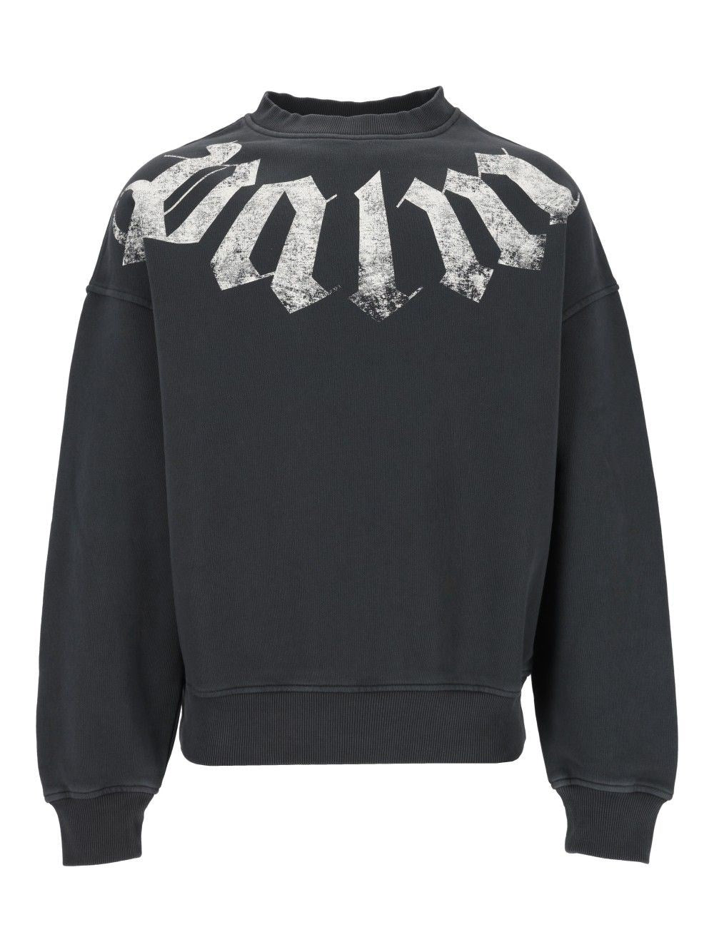 Palm Angels Sweatshirt With Writing - Black