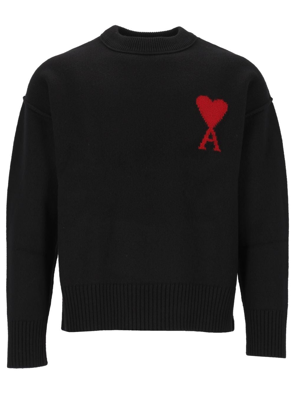 Ami "Ami De Coeur" Sweater - Black