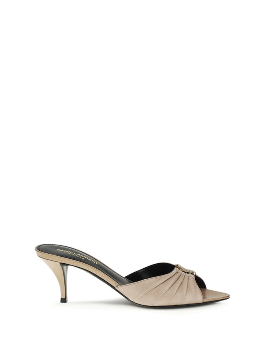 SAINT LAURENT Leather Babylone Mules