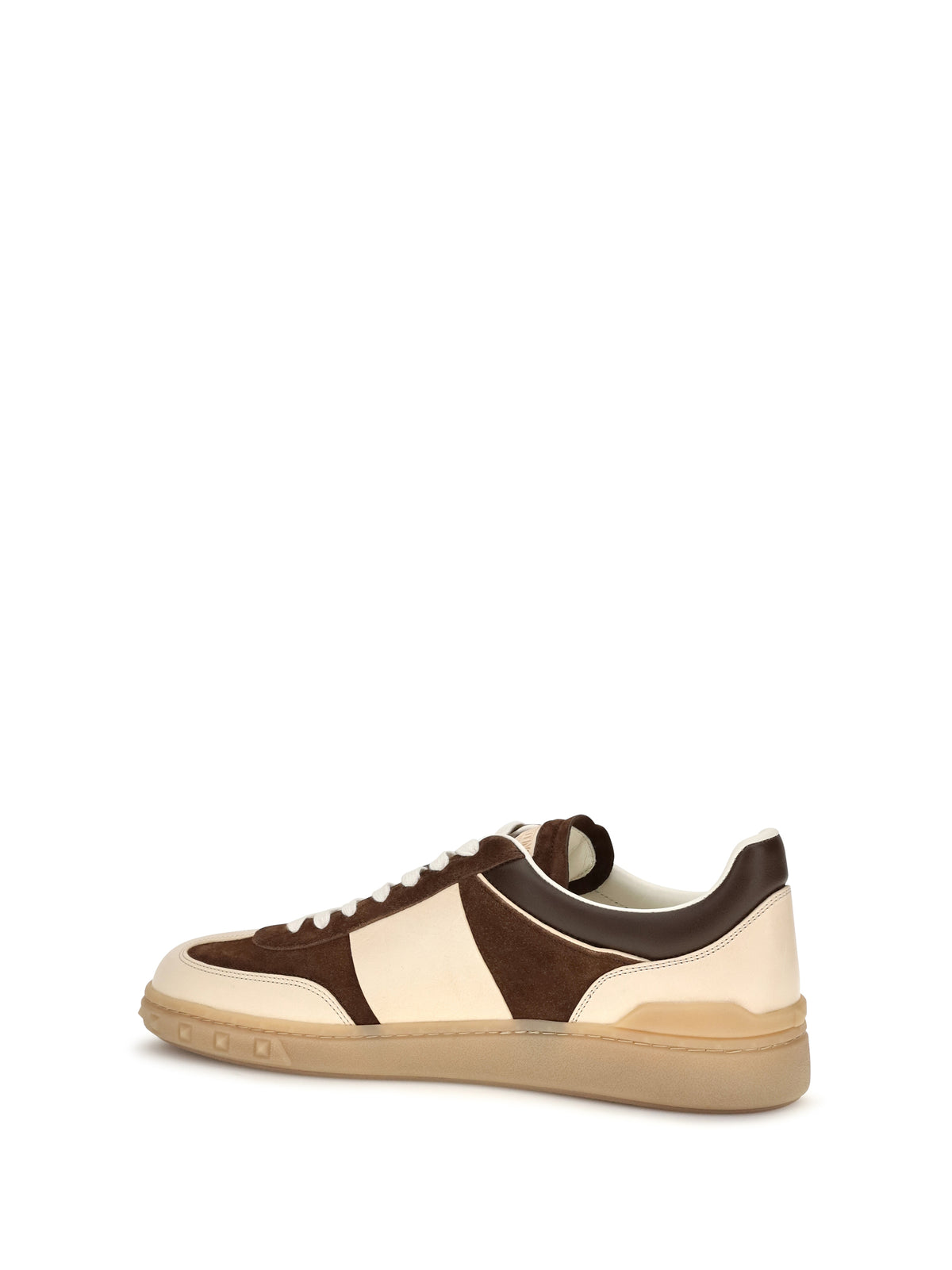 Valentino Garavani Upvillage suede and nappa calfskin Sneakers - Bark Brown/Bark Brown/Betulla/Betulla/Am