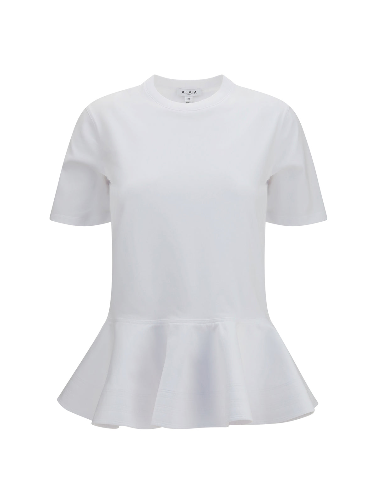 AlaïA Cotton jersey crinoline T-shirt - Blanc