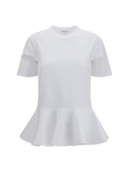 AlaïA Cotton jersey crinoline T-shirt - Blanc