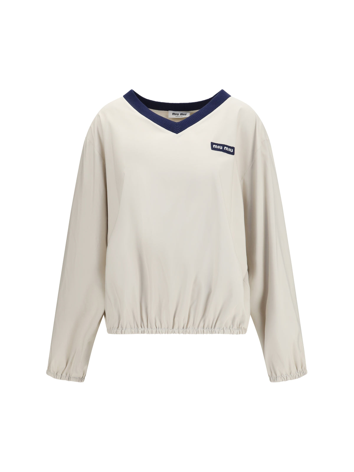 Miu Miu Pongé tec Sweatshirt - Opale