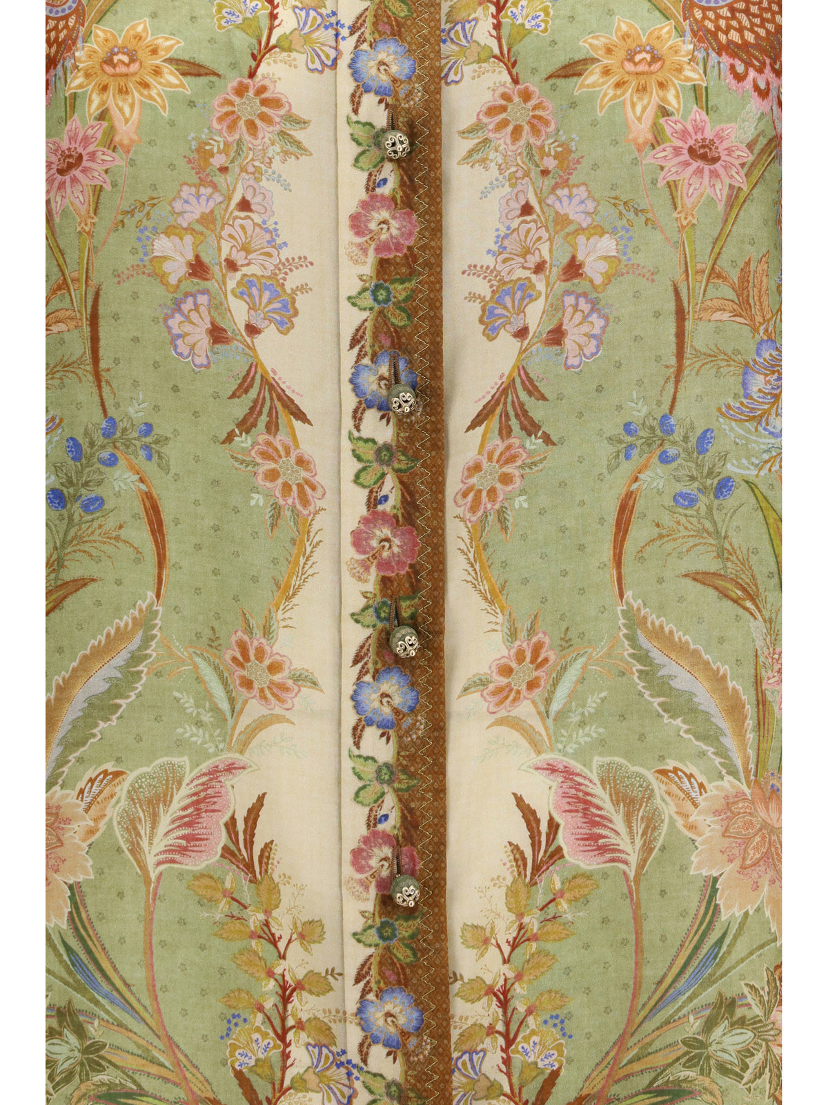 Zimmermann Indra Shirt - Khaki Scarf Floral