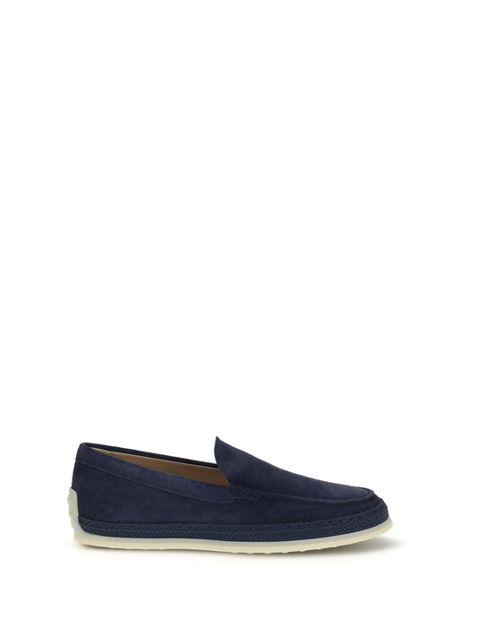 TOD'S Raffia and leather Slipper Loafers