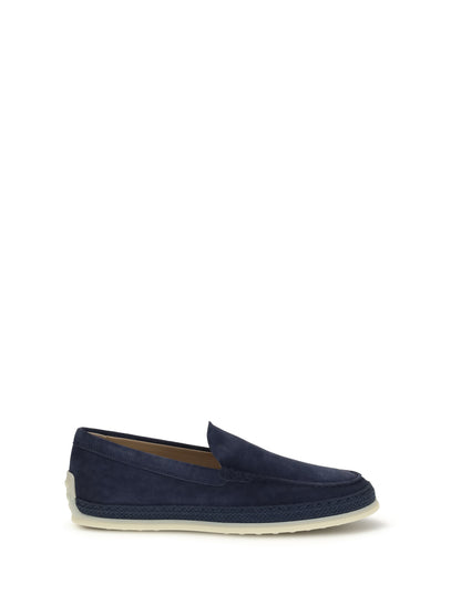 TOD'S Raffia and leather Slipper Loafers
