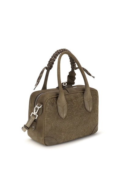 Golden Goose Vita leather Handbag - Military Green