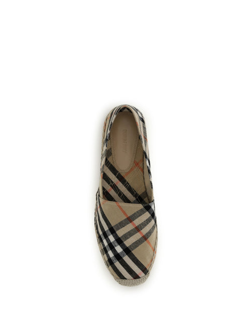 Burberry Mews Check Espadrilles - Sand Ip Check