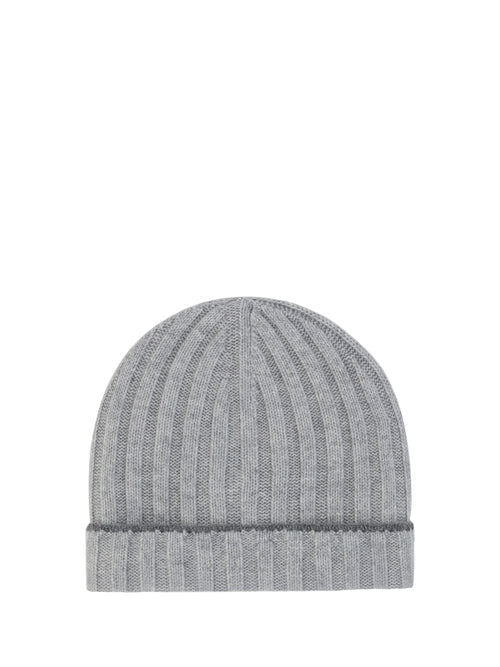 Brunello Cucinelli Beanie Hat - Ciottolo+Grigio Dark