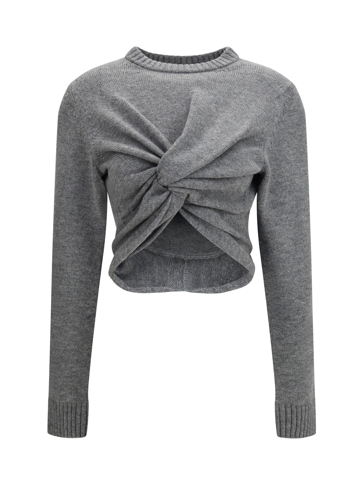 Balenciaga Ruched crewneck Sweater - Grey