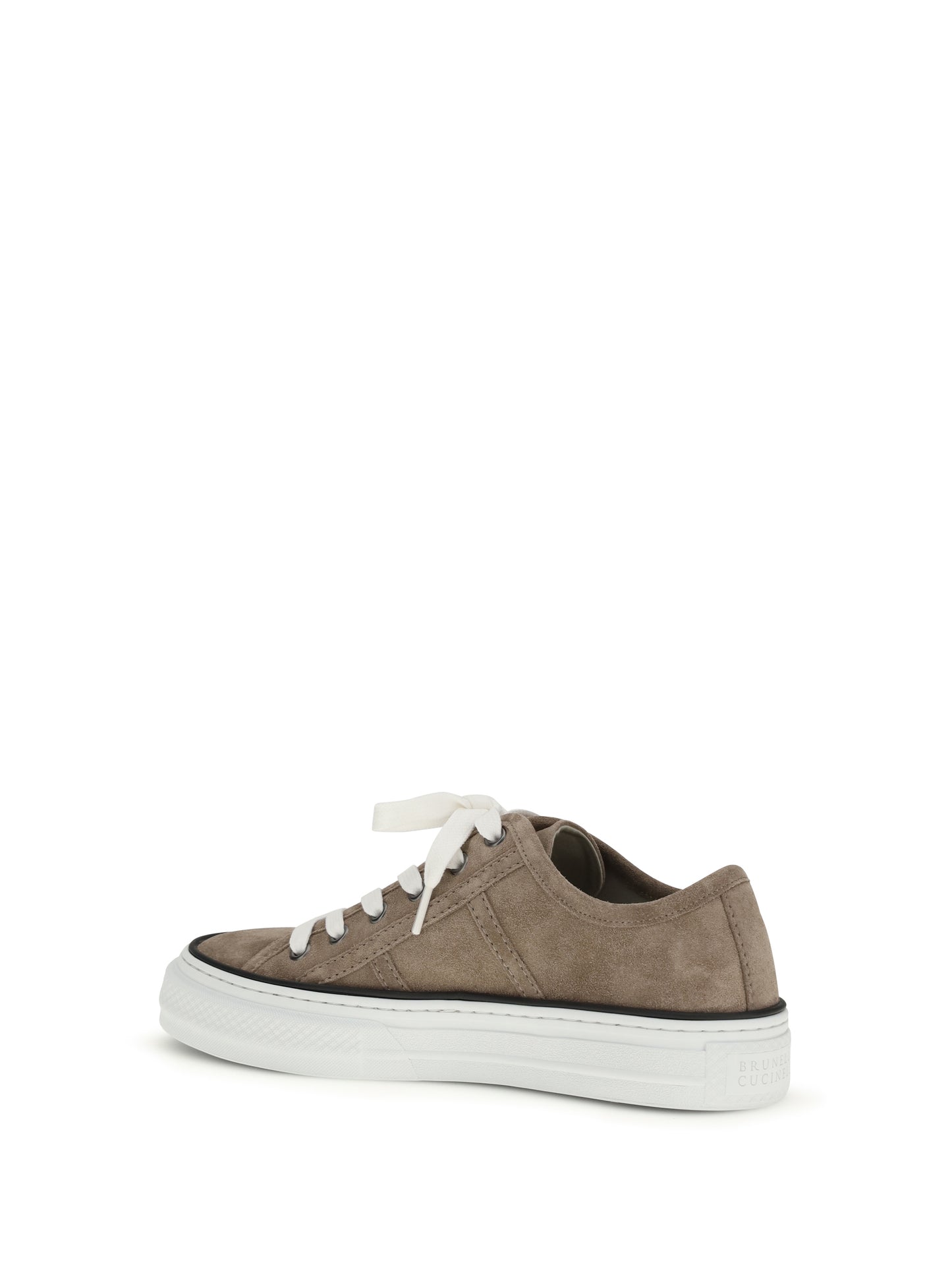 BRUNELLO CUCINELLI Shiny Tab suede Sneakers