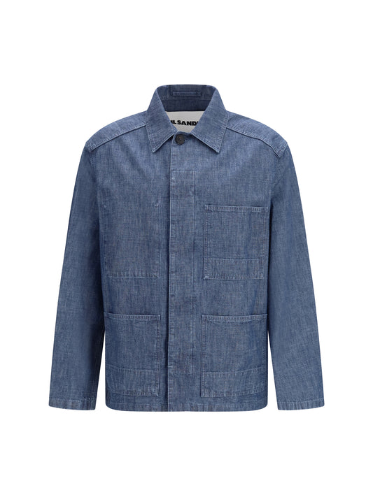 JIL SANDER Patch-pocket chambray Overshirt