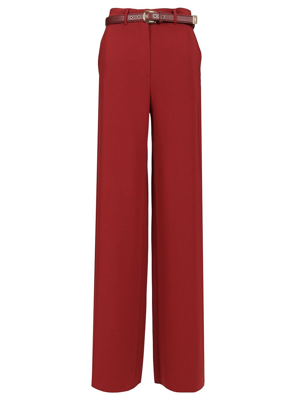 Studio Max Mara Wide Leg Trousers - Bordeaux