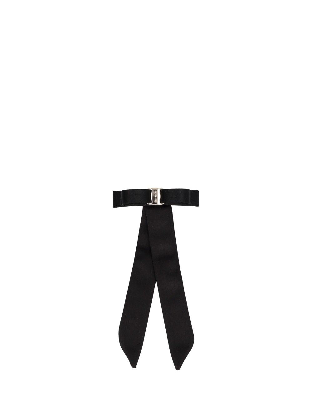 Ferragamo Fabric Bow Hair Clip - Black