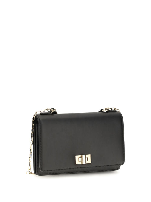 Fendi Peekaboo leather Chain Wallet - Black