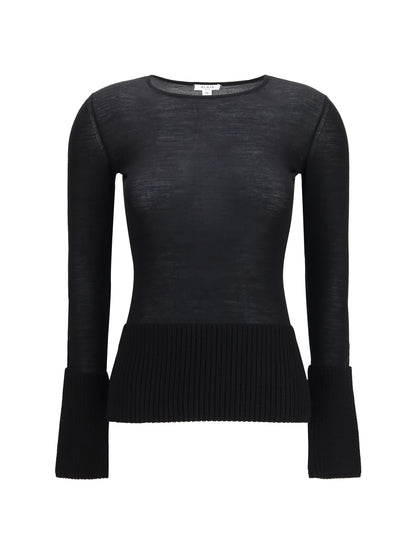 AlaïA Merino wool crewneck Top - Noir Alaia