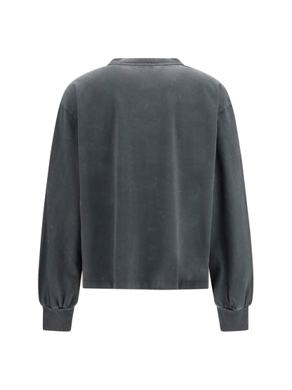 Ganni Long-sleeve tiger-print T-shirt - Phantom