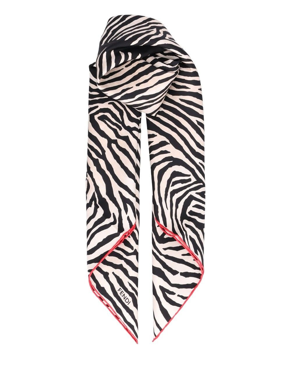 Fendi Zebra Print Silk Scarf - Animal Print
