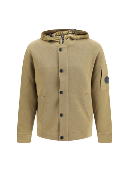 C.P. Company Reversible merino wool and stretch nylon Cardigan - Ermine