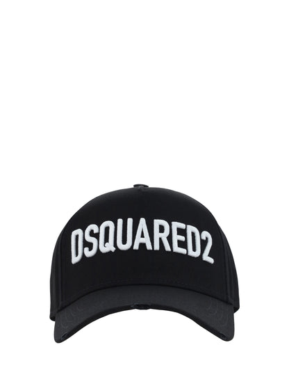 Dsquared2 Logoed Baseball Hat - Nero+Bianco