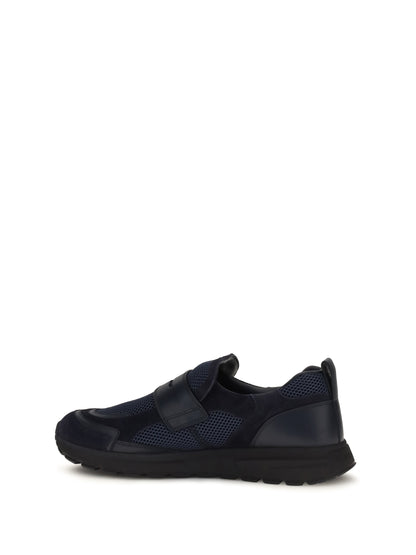 Prada Sport mesh Loafers - Bleu