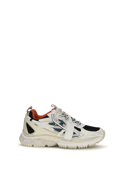 Off-White Be Right Back Worn Out Sneakers - Neon Blue/White