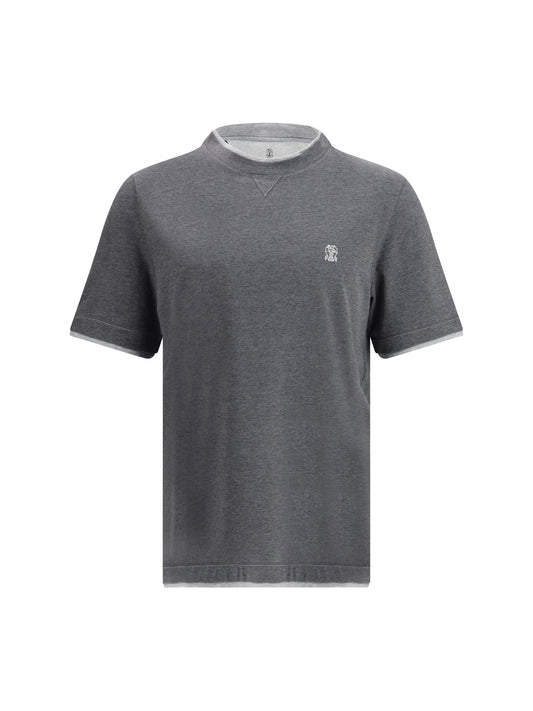 BRUNELLO CUCINELLI T-shirt in cotton with a logo