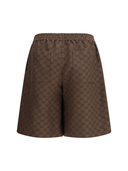 GUCCI GG fabric Shorts in a linen blend