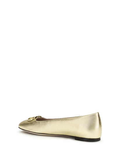 VALENTINO GARAVANI VLogo Signature laminated nappa Ballerinas